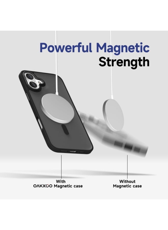 ACLIX Matte Magnetic Case for iPhone 16 Plus Case, Compatible with MagSafe, Plating Luxury Cover, Matte Soft TPU Shockproof Protective Phone Case, (black) - Image 5